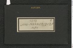 Seite 1, Tagebuch "1919 | Lang-Mannersdorf | Heft 1" (NHMW-PRAE-BBB-09)